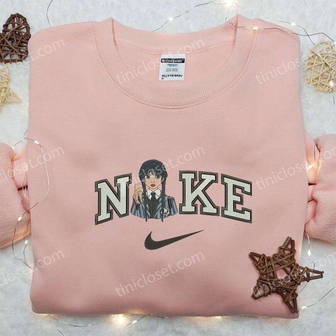 Wednesday Addams x Nike Embroidered Hoodie & Shirt: Unique Collaboration with Nike Inspiration