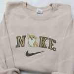 Stylish Welsh Corgi x Nike Embroidered Hoodie & Animal Shirt – Nike Inspired Design