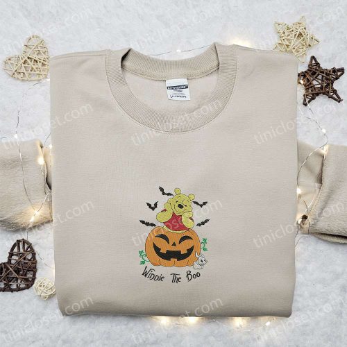 Winnie The Boo Pumpkin Embroidered Sweatshirt Disney Characters Shirt – Best Halloween Gift Ideas