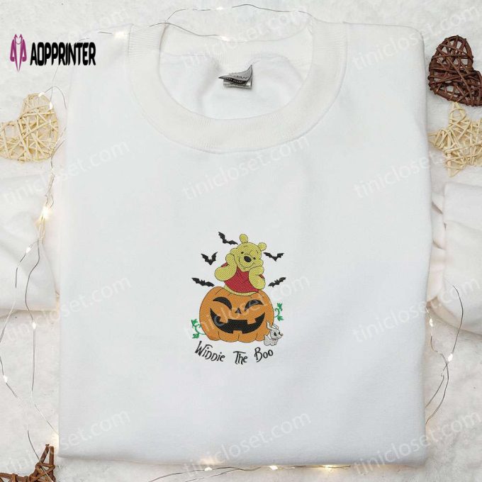 Winnie The Boo Pumpkin Embroidered Sweatshirt Disney Characters Shirt – Best Halloween Gift Ideas