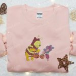 Winnie The Pooh & Piglet Halloween Sweatshirt: Disney Embroidered Hoodie Best Gift Ideas