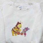 Winnie The Pooh & Piglet Halloween Sweatshirt: Disney Embroidered Hoodie Best Gift Ideas