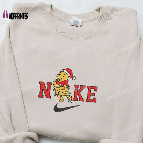 Ariel Disney Christmas x Nike Embroidered Sweatshirt: Festive Cartoon Shirt Perfect Christmas Gift