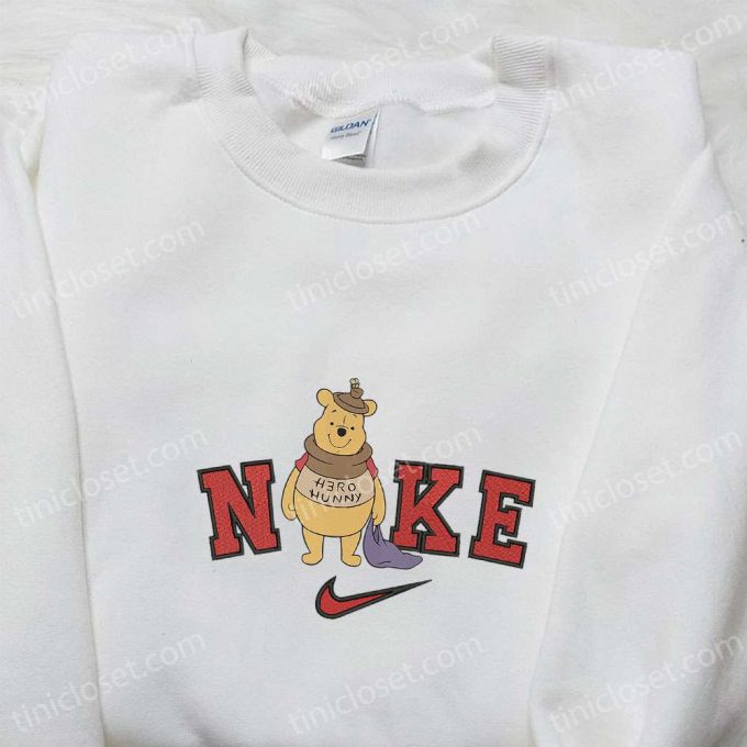 Winnie the Pooh Halloween x Nike Embroidered Sweatshirt: Best Disney Characters Shirt Halloween Gift Idea