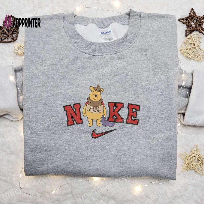 Winnie the Pooh Halloween x Nike Embroidered Sweatshirt: Best Disney Characters Shirt Halloween Gift Idea