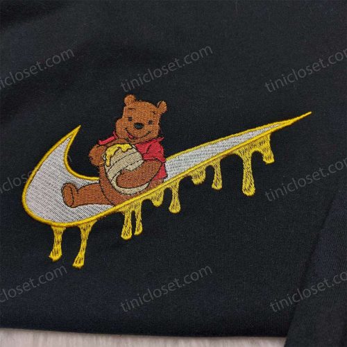 Disney Winnie the Pooh Nike Sweatshirt: Custom Embroidered Hoodie with Nike Swoosh