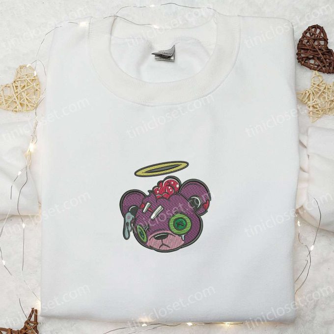 Zombie Teddy Bear Sweatshirt: Halloween Embroidered Hoodie & Best Gift Ideas